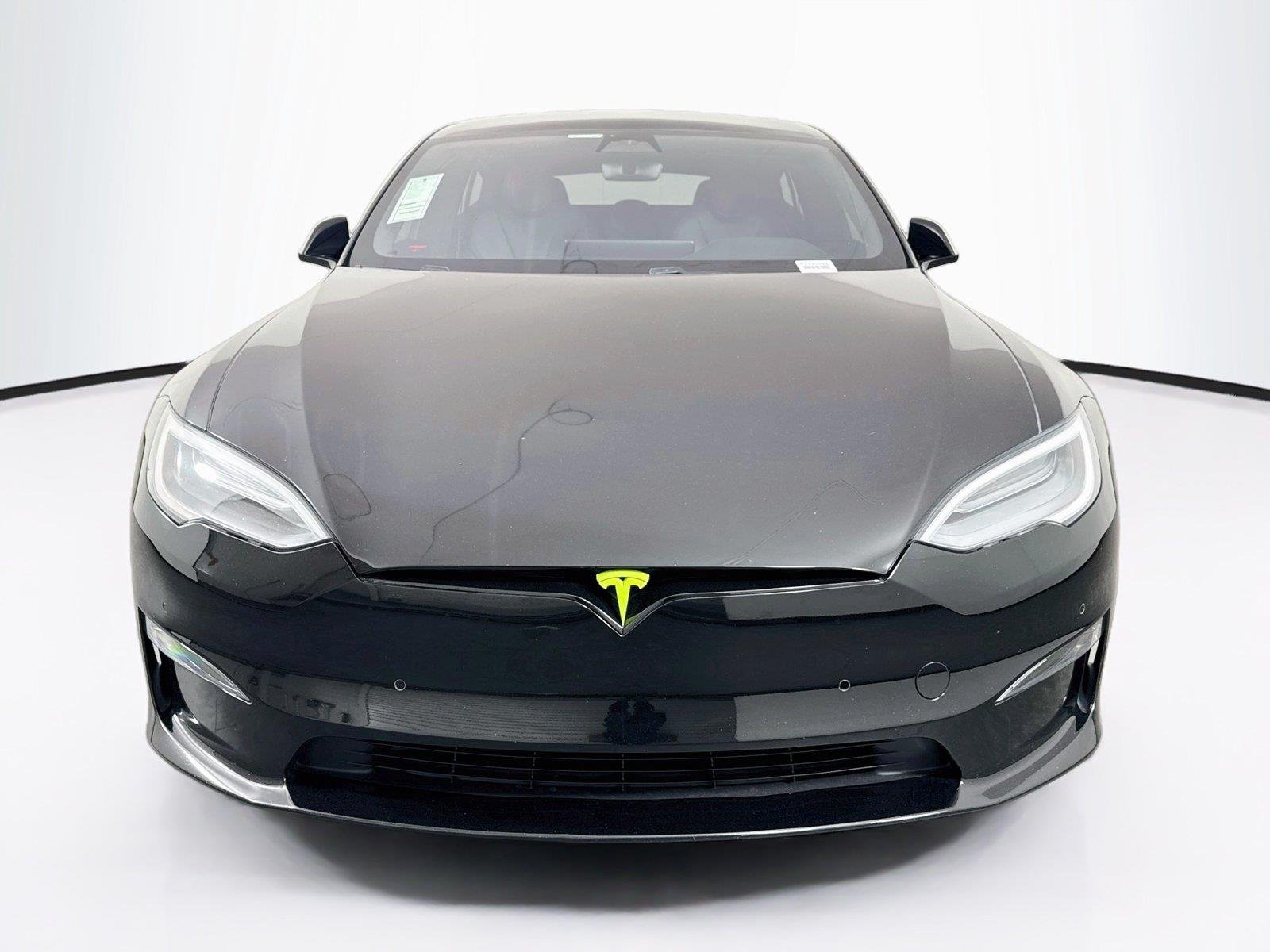 Used 2021 Solid Black Tesla Plaid image 9