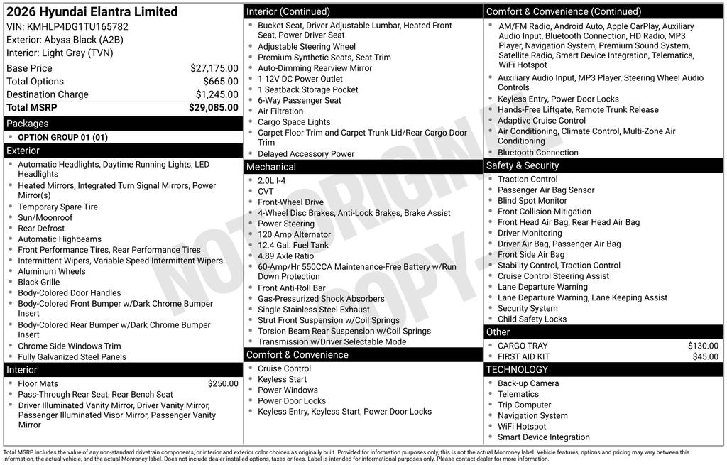 New 2026 Black Hyundai Limited image 23