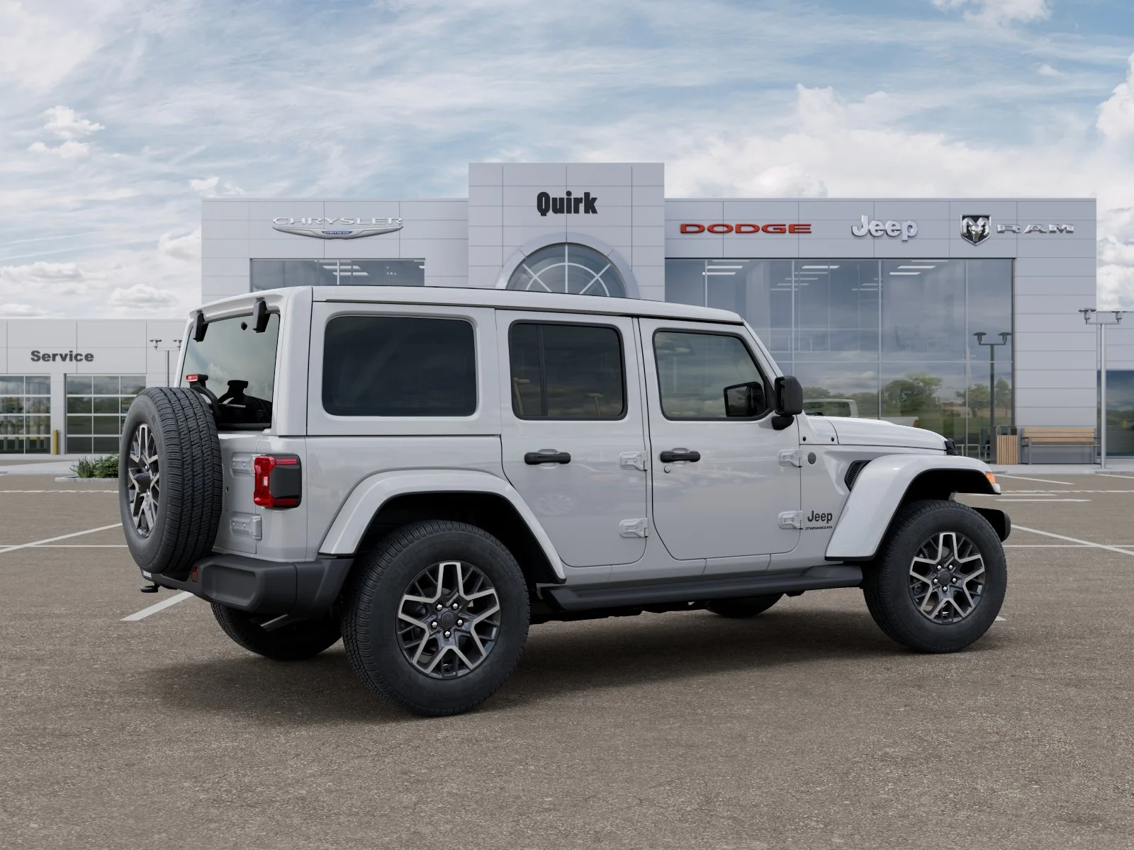 New 2026 Bright White Clear-Coat Exterior Paint Jeep Sahara image 30