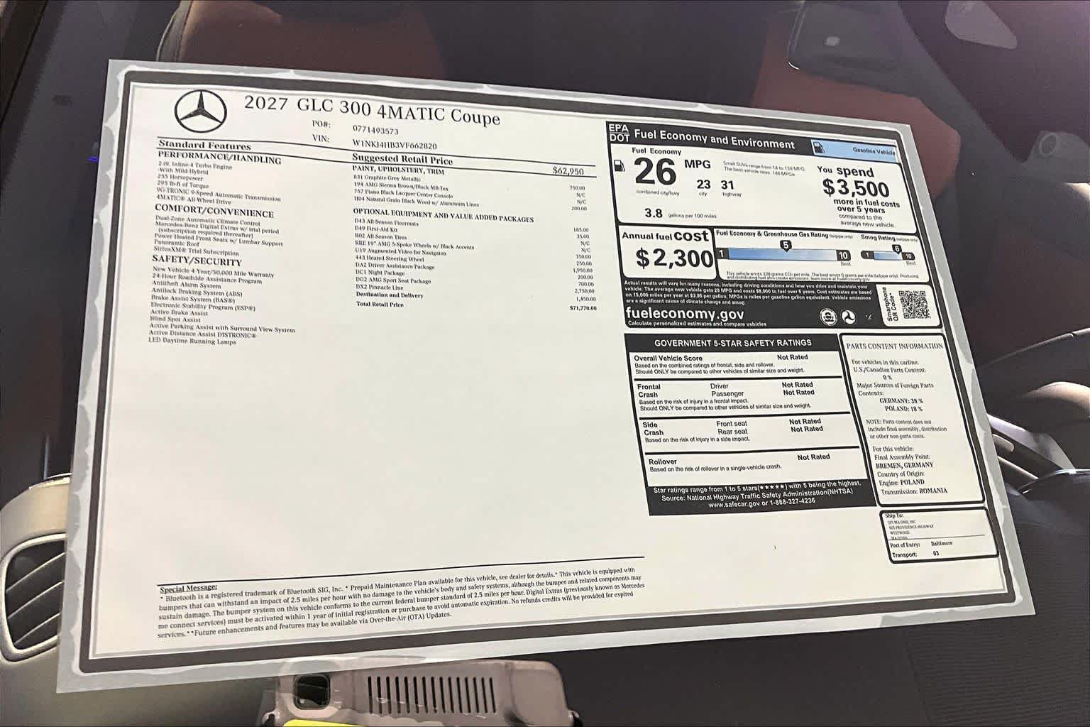 New 2027 Graphite Grey Metallic Mercedes-Benz GLC 300 image 18