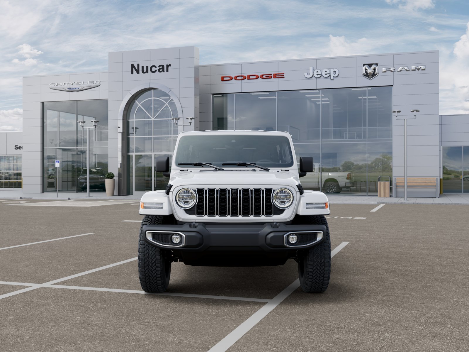 New 2026 Bright White Clear-Coat Exterior Paint Jeep Sahara image 6