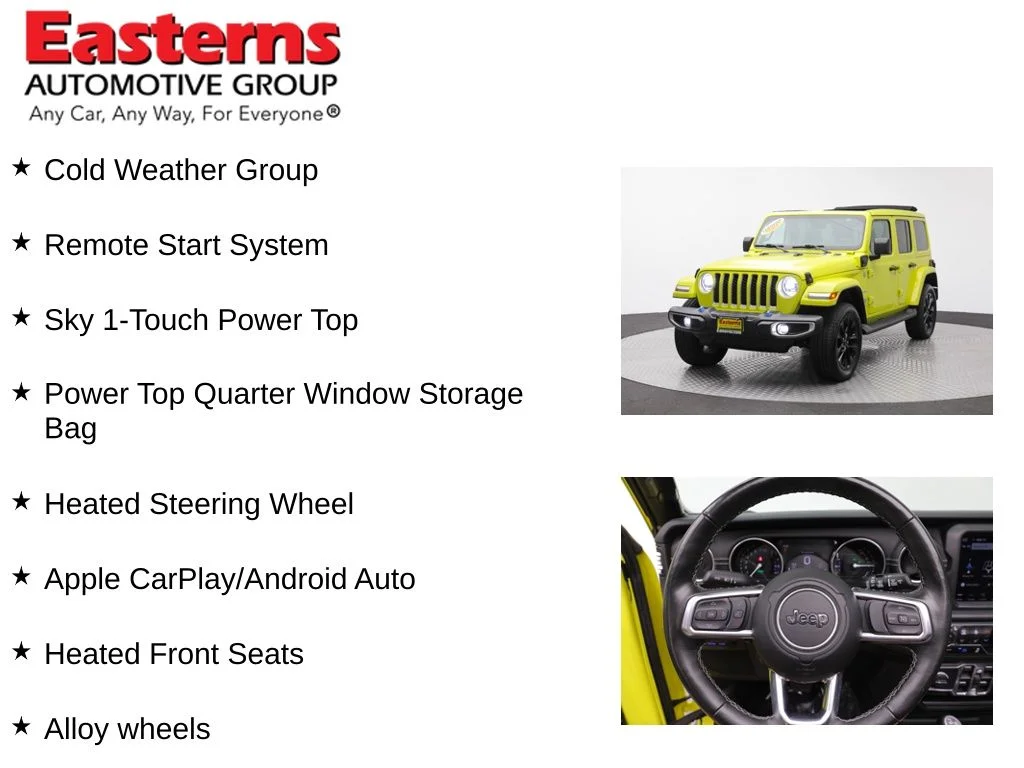 Used 2022 Yellow Jeep Unlimited Sahara 4xe image 11