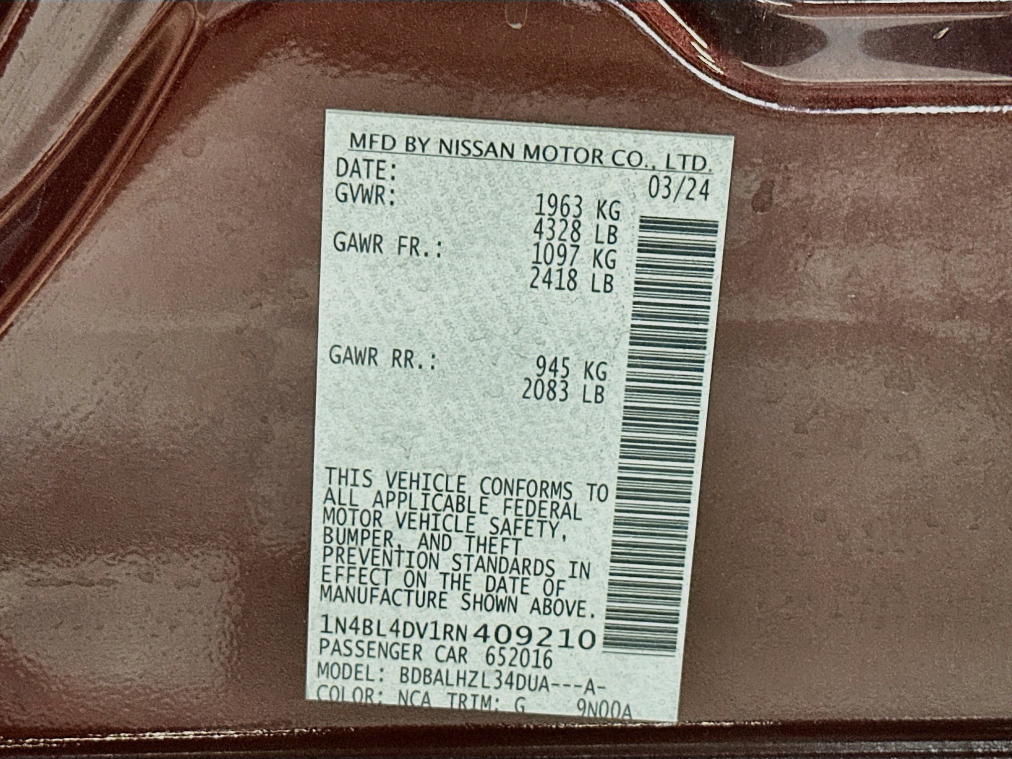 Used 2024 Garnet Pearl Metallic Nissan 2.5 SV image 31