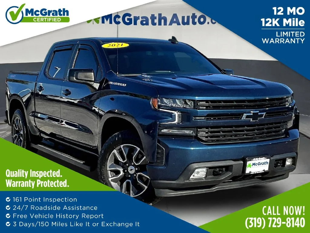 Certified Used 2021 Blue Chevrolet RST image 1