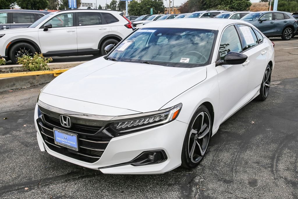 Used 2021 Platinum White Pearl Honda Sport image 3