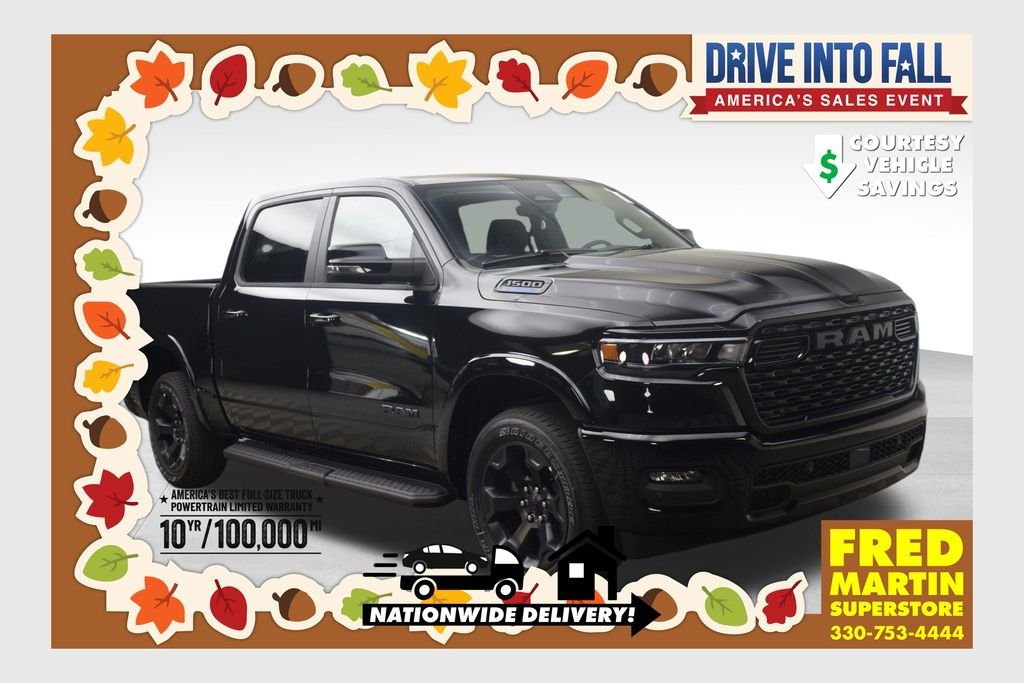 New 2026 Diamond Black Crystal Pearl-Coat Exterior Paint RAM Big Horn/Lone Star image 1