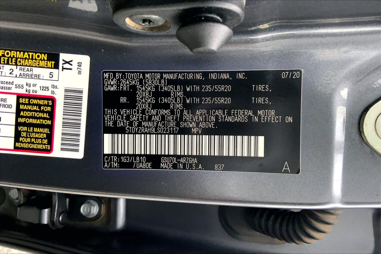 Used 2020 Magnetic Gray Metallic Toyota Limited image 36
