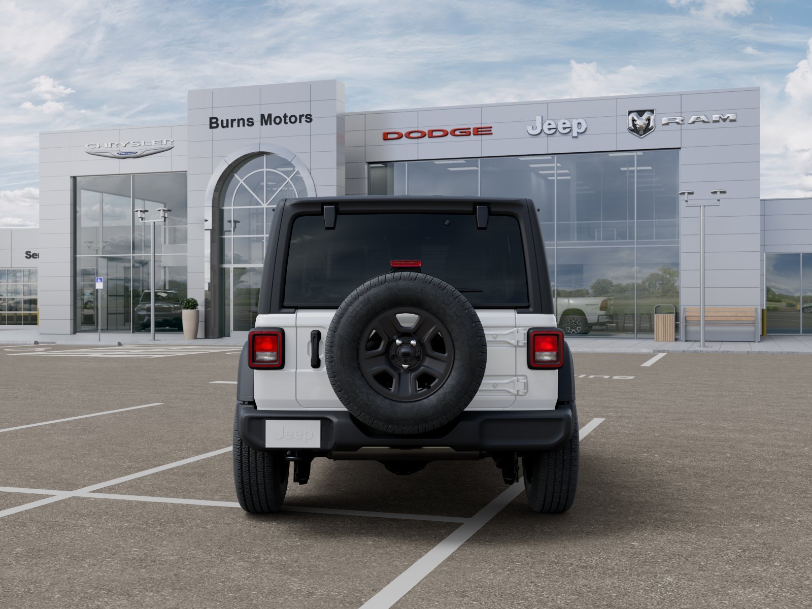 New 2026 Bright White Clear-Coat Exterior Paint Jeep Sport 4-Door image 7