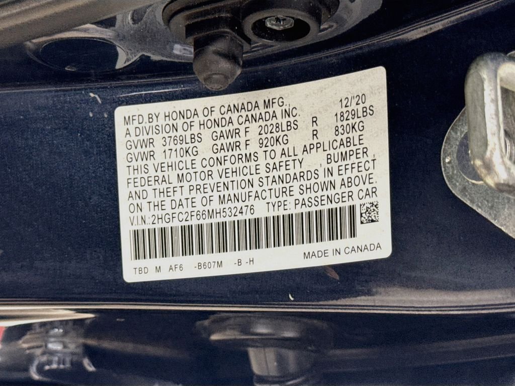 Used 2021 Cosmic Blue Metallic Honda LX image 28