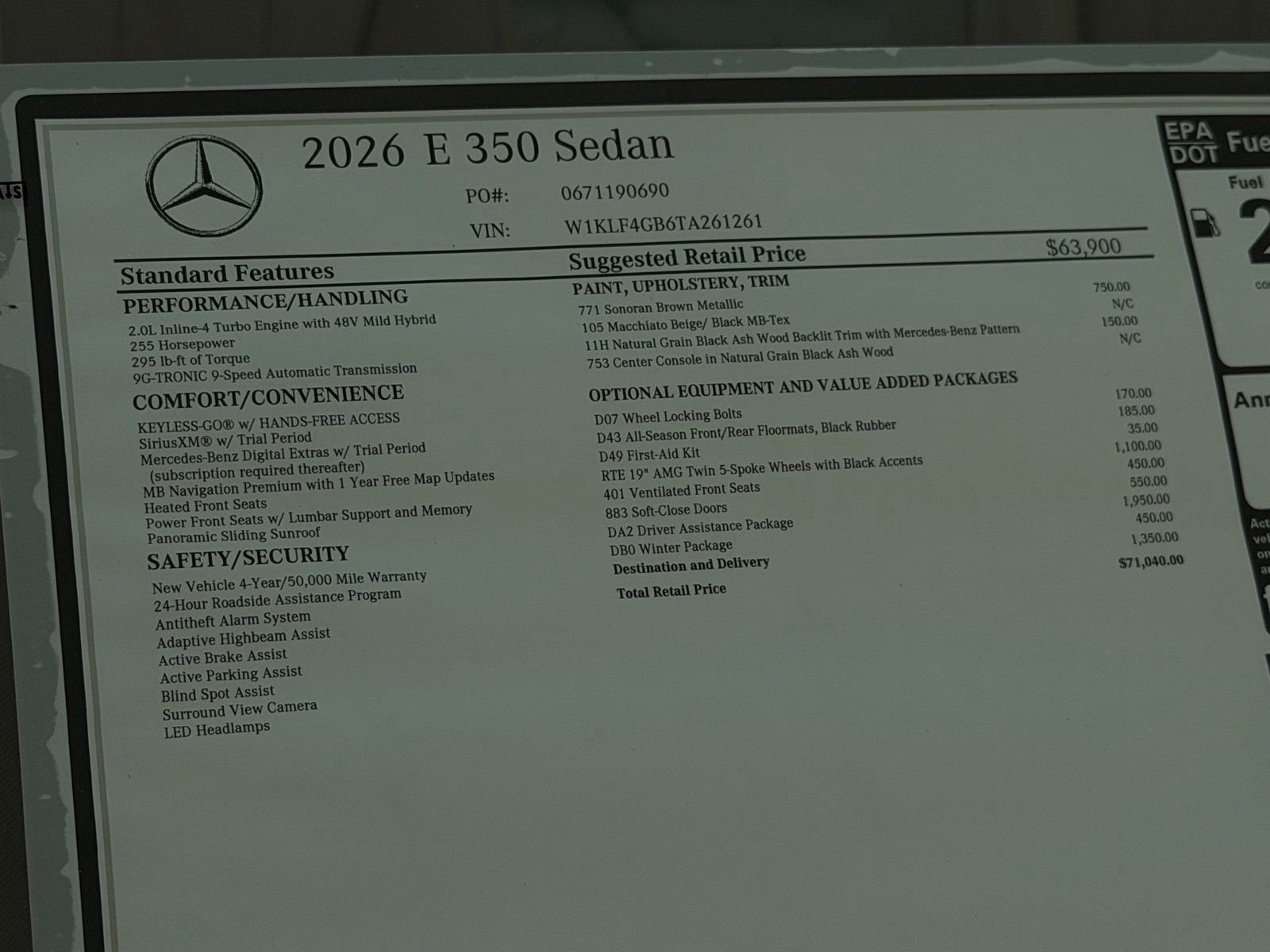 New 2026 Sonoran Brown Metallic Mercedes-Benz E 350 image 22