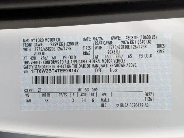 New 2026 Oxford White Ford F-250® Lariat® image 71