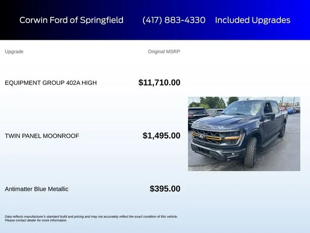 Used 2025 Antimatter Blue Metallic Ford Tremor image 6