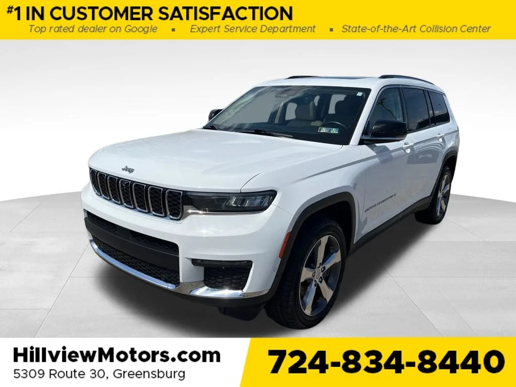 Certified Used 2021 Bright White Clearcoat Jeep Limited image 1