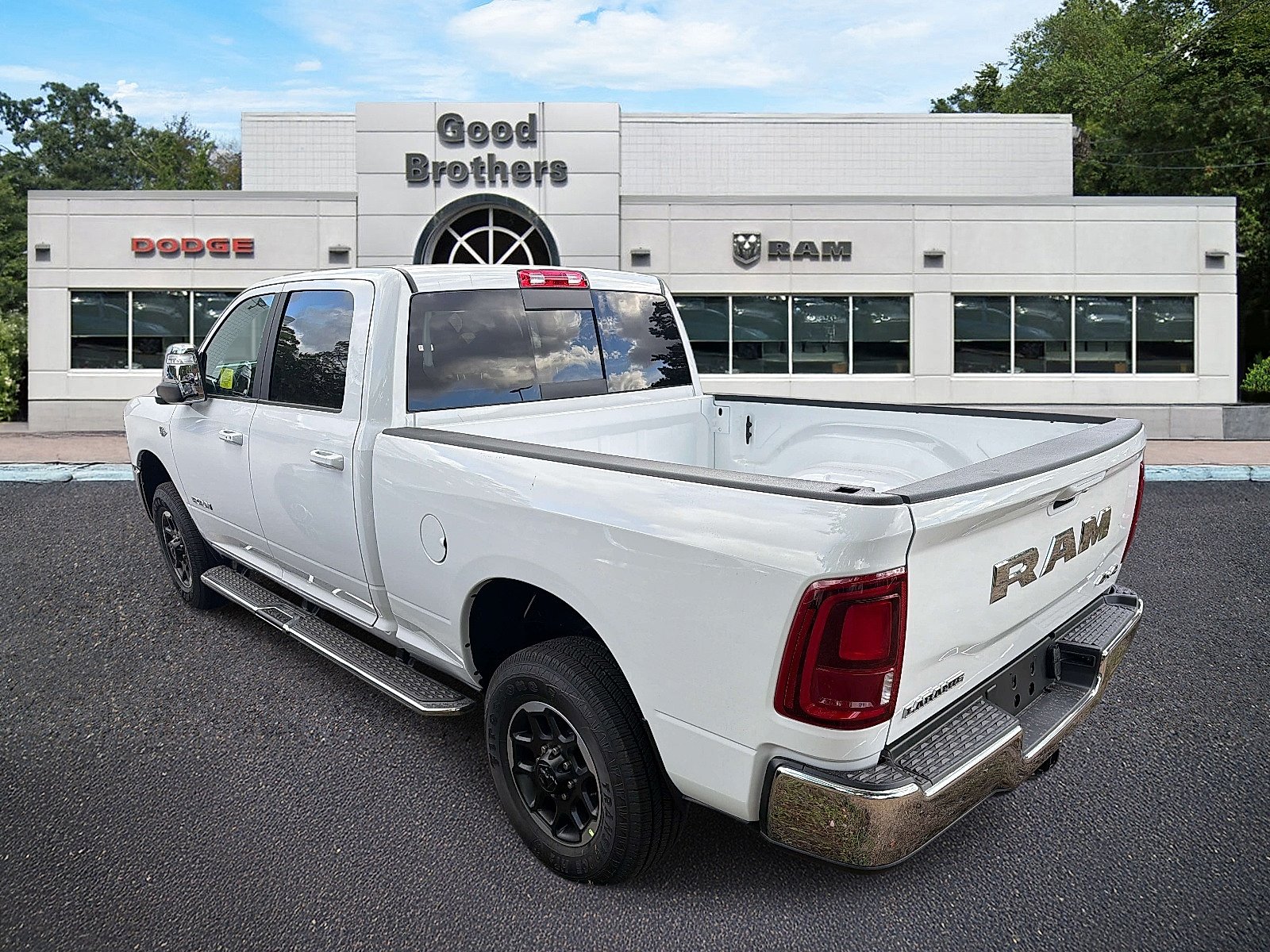 New 2027 Bright White Clear-Coat Exterior Paint RAM Laramie Crew Cab 4x4 6