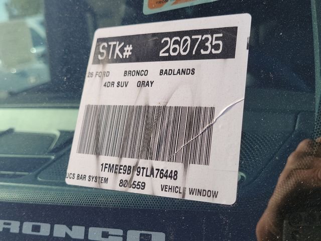 New 2026 Marsh Gray Ford Badlands® image 26