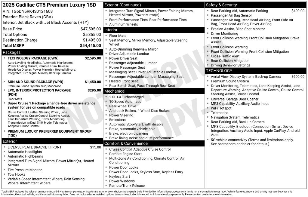 Used 2025 Black Cadillac Premium Luxury image 29