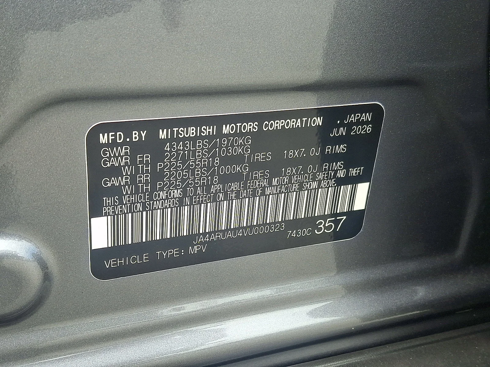New 2027 Gray Mitsubishi 2.0 ES image 20