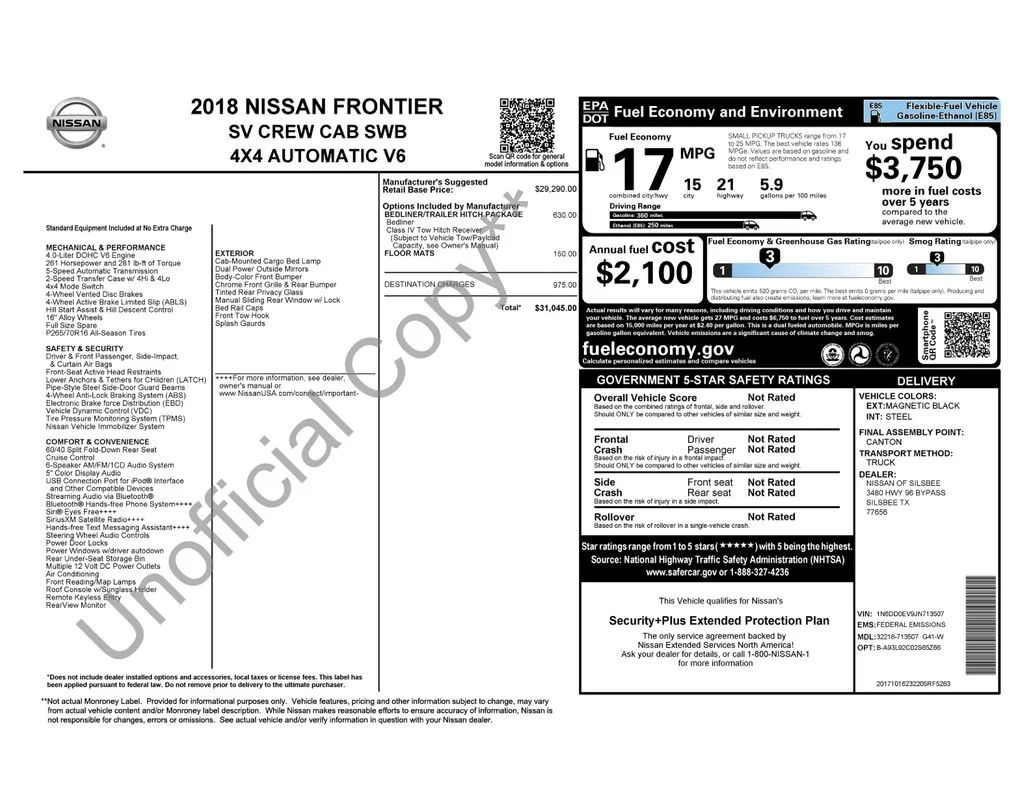 Used 2018 Magnetic Black Nissan SV image 37