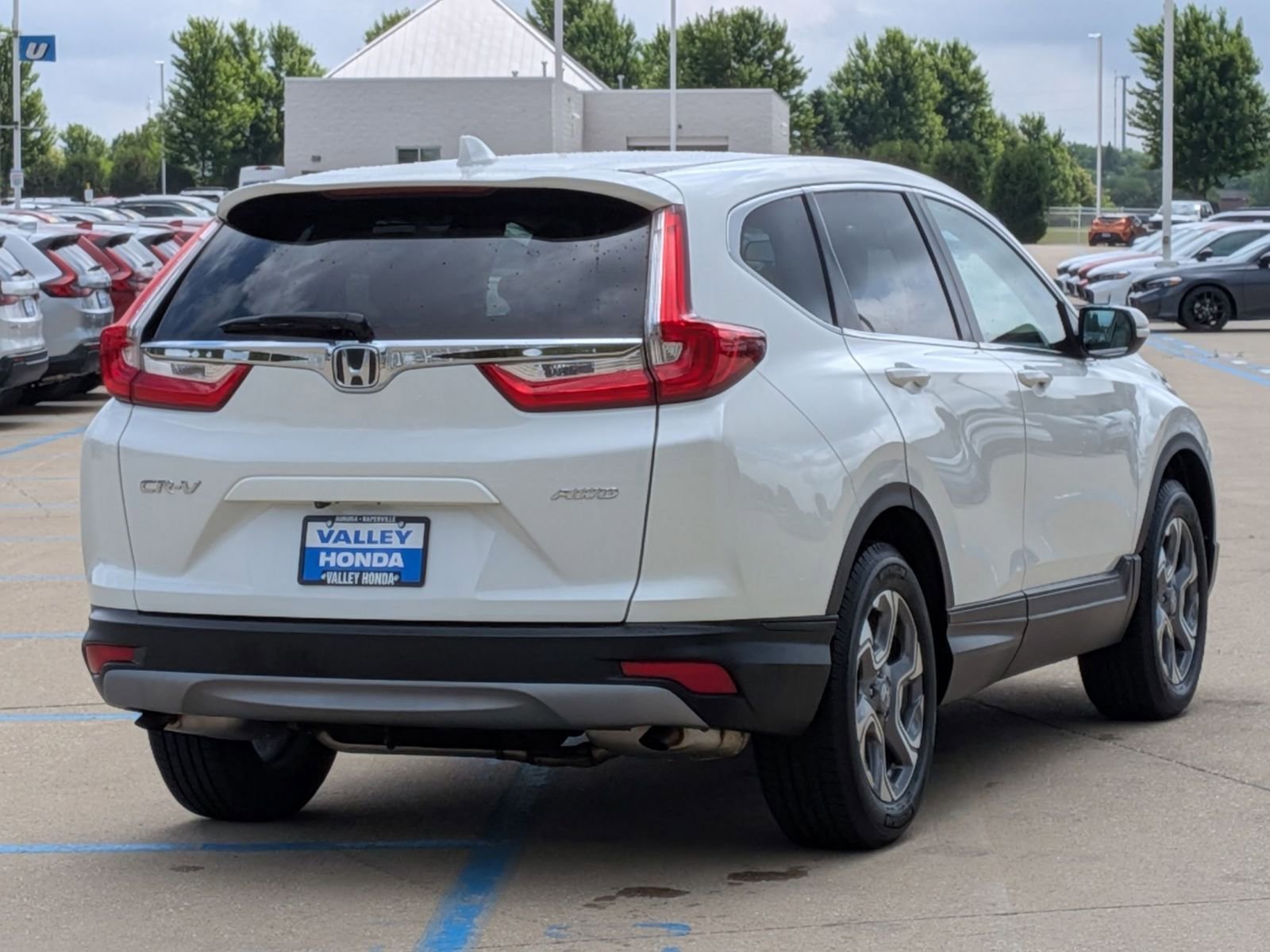 Certified Used 2018 White Diamond Pearl Honda EX AWD image 6