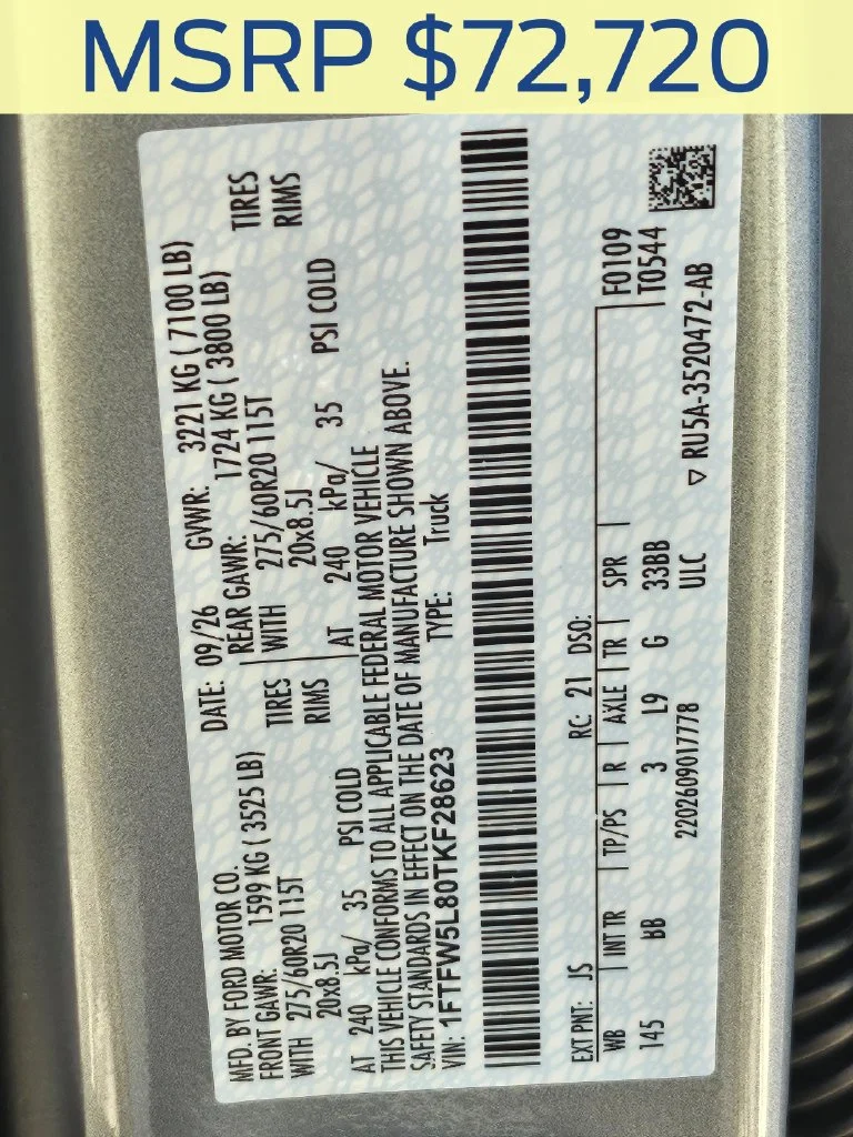 New 2026 Iconic Silver Metallic Ford Lariat® image 37