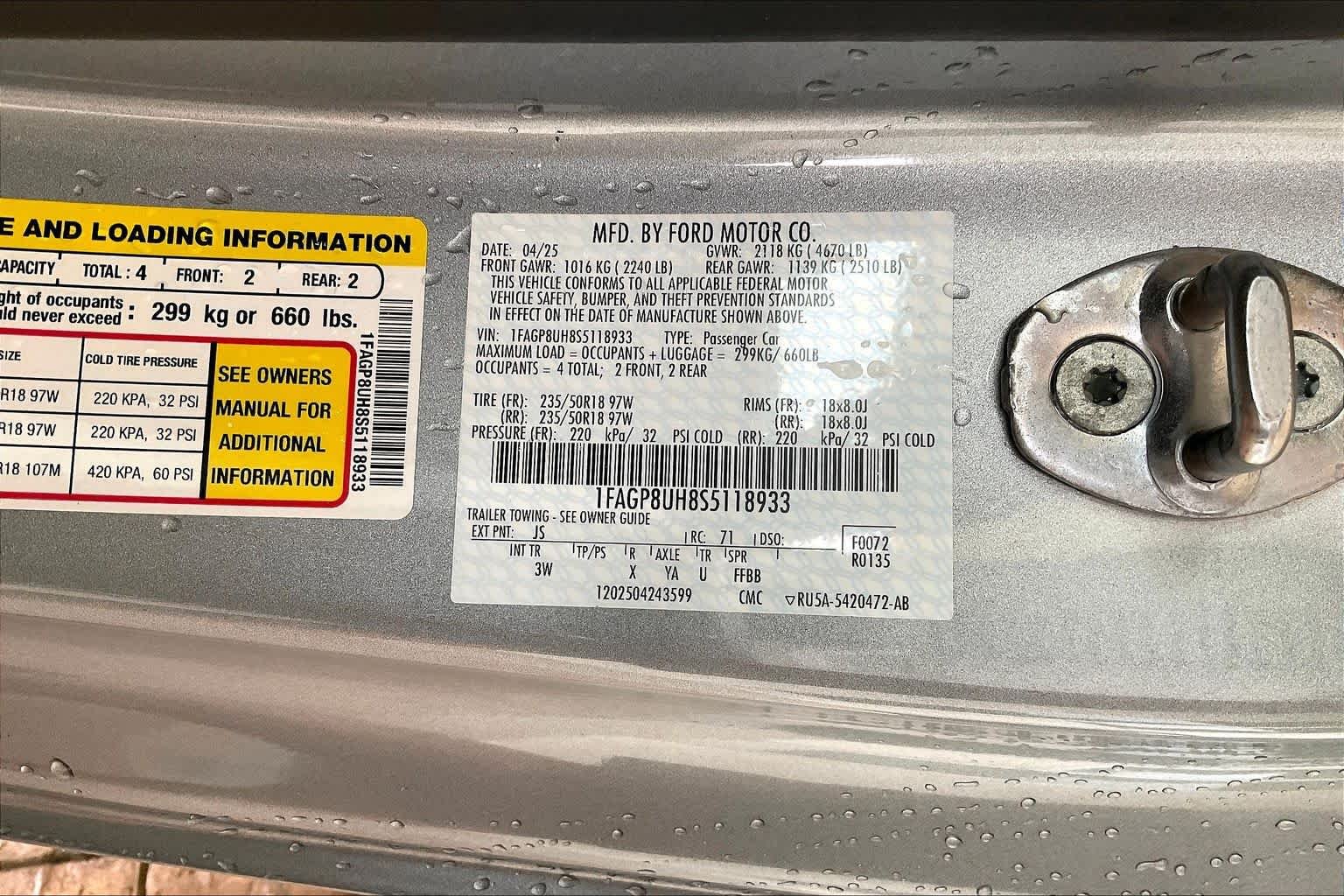 Used 2025 Iconic Silver Metallic Ford EcoBoost Premium image 34
