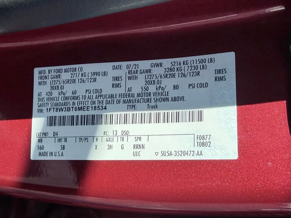 Used 2021 Red Ford Lariat image 53
