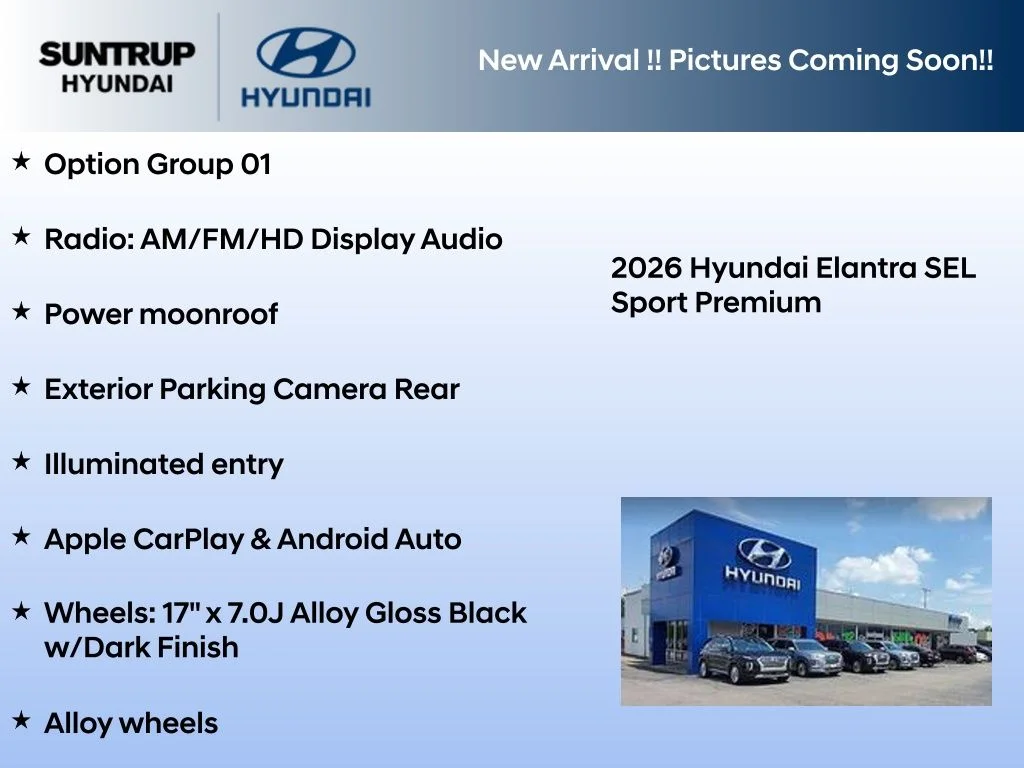 New 2026 Serenity White Hyundai SEL Sport image 2