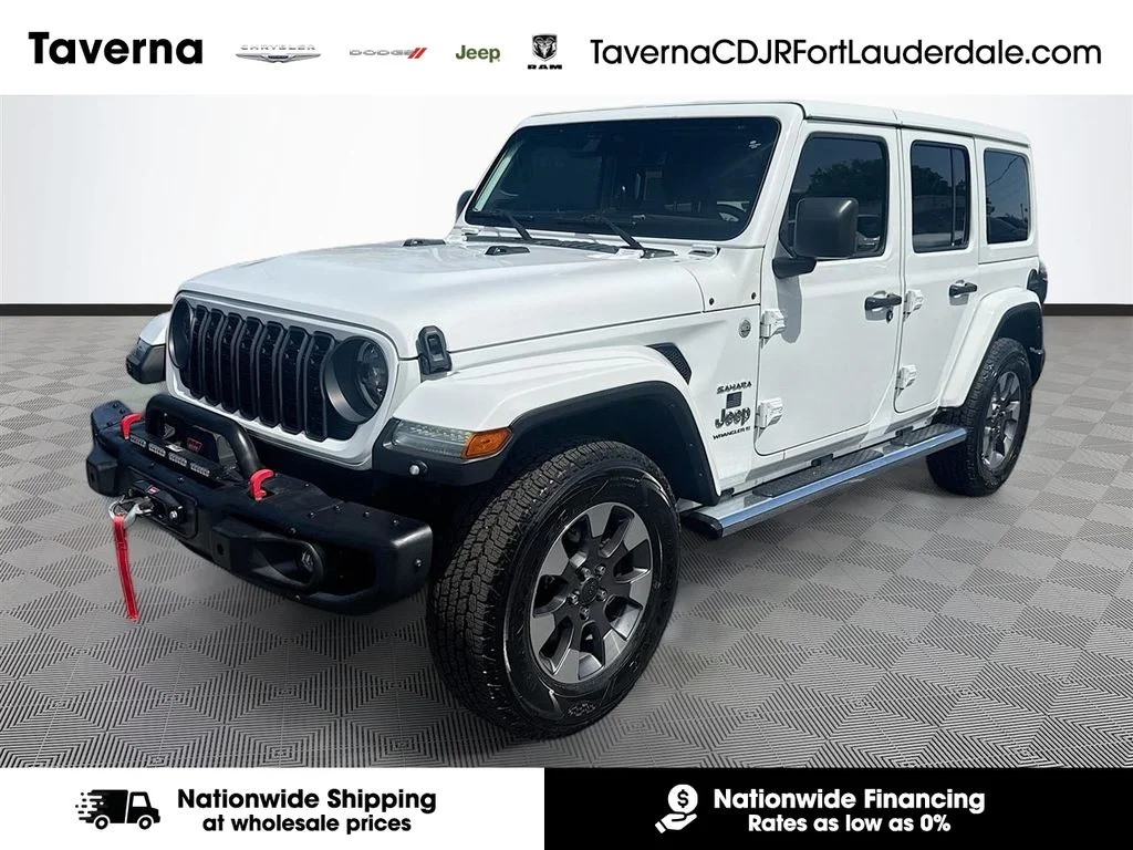 Used 2023 White Jeep Sahara image 1