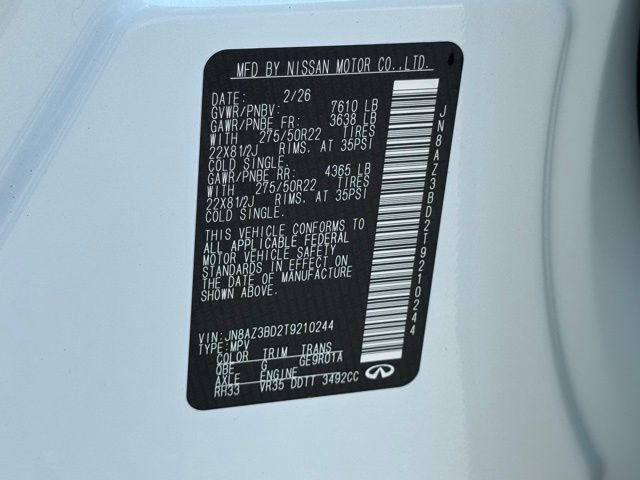 New 2026 RADIANT WHITE INFINITI Luxe 2WD image 18