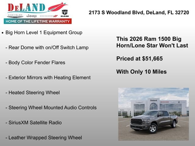 New 2026 Granite Crystal Metallic Clear-Coat Exterior Paint RAM Big Horn/Lone Star image 18