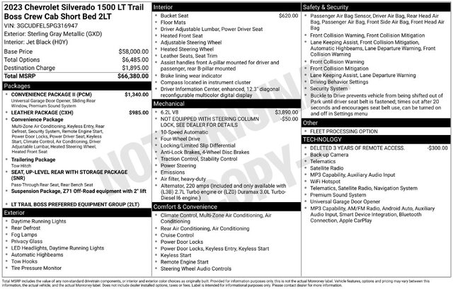 2023 Chevrolet Silverado 1500 LT Trail Boss