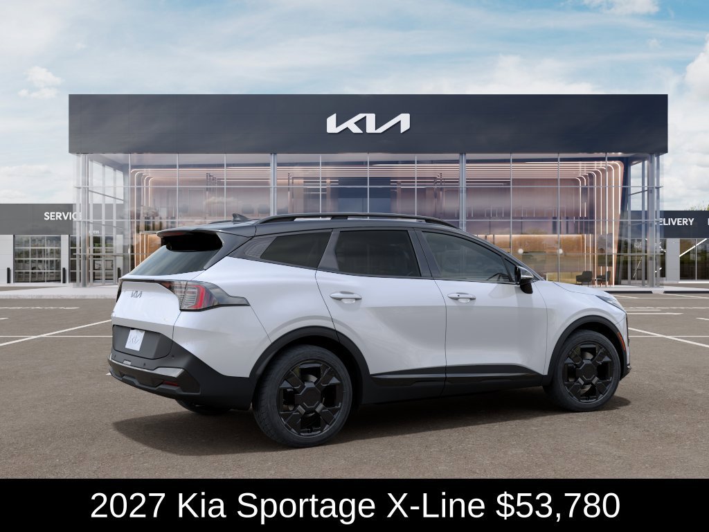 New 2027 Glacial White Pearl/Ebony Black Roof Kia X-Line image 7