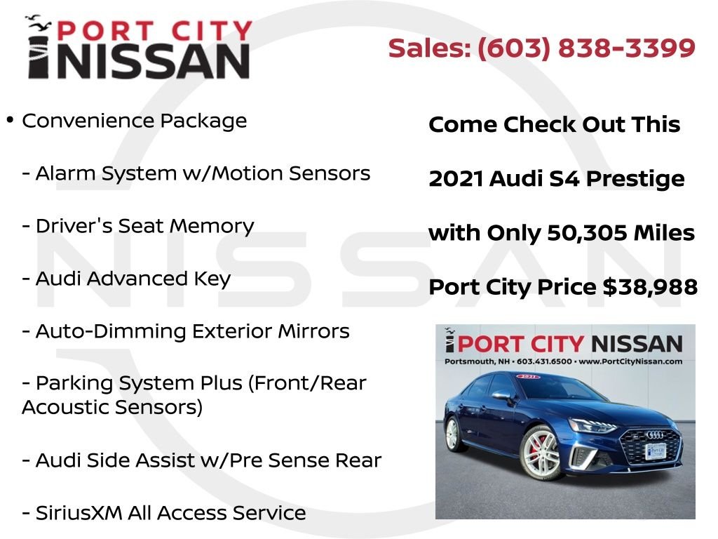 Used 2021 Navarra Blue Metallic Audi 3.0T Prestige w/ s-sport & navigation image 15