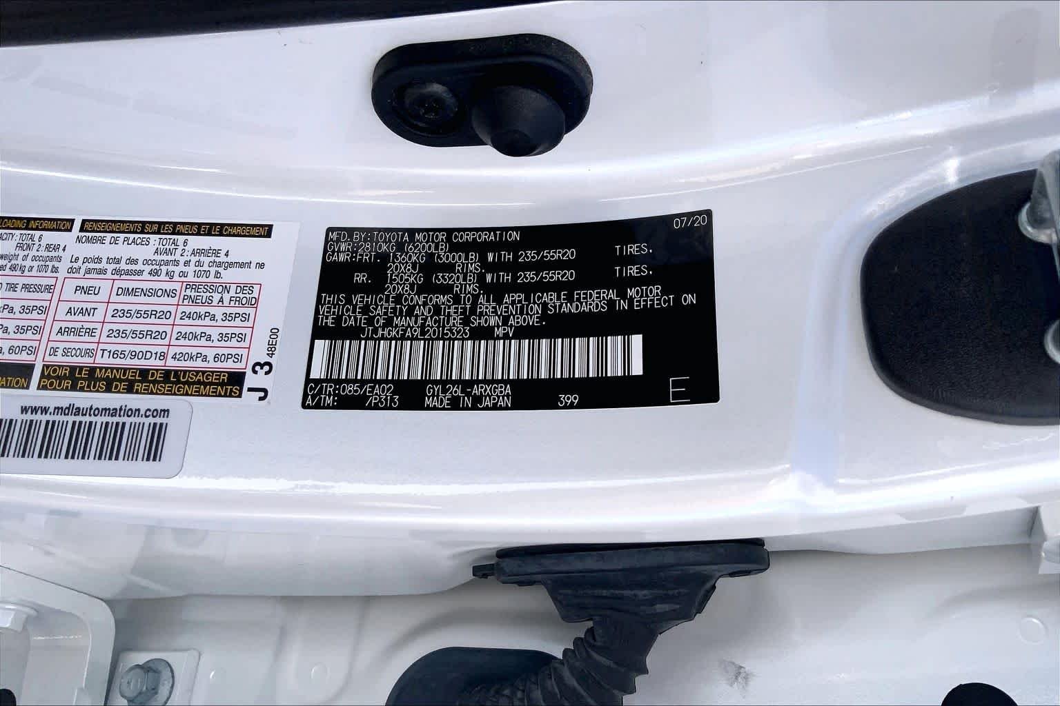 Used 2020 Eminent White Pearl Lexus  image 37