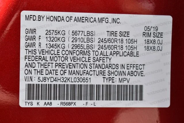 Certified Used 2019 Performance Red Pearl Acura 3.5L image 25
