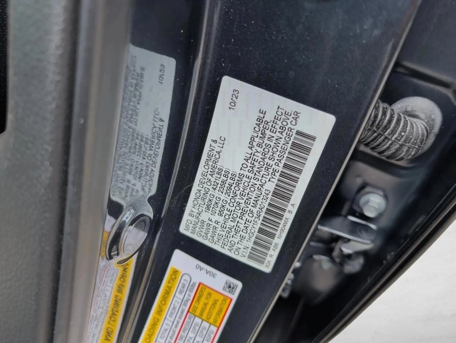 Used 2024 Meteorite Gray Metallic Honda EX image 28
