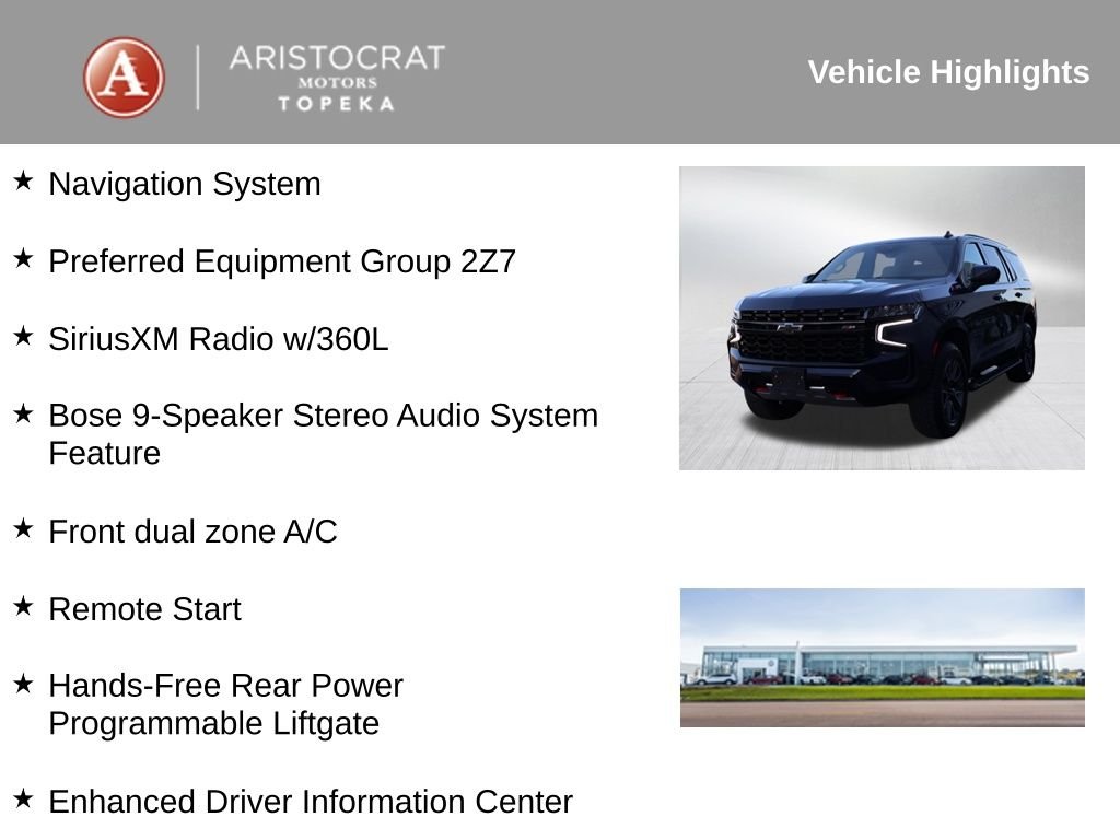 Used 2023 Chevrolet Tahoe Z71 with VIN 1GNSKPKD9PR182497 for sale in Kansas City
