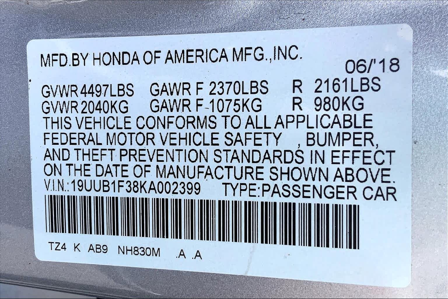Certified Used 2019 Lunar Silver Metallic Acura  image 33