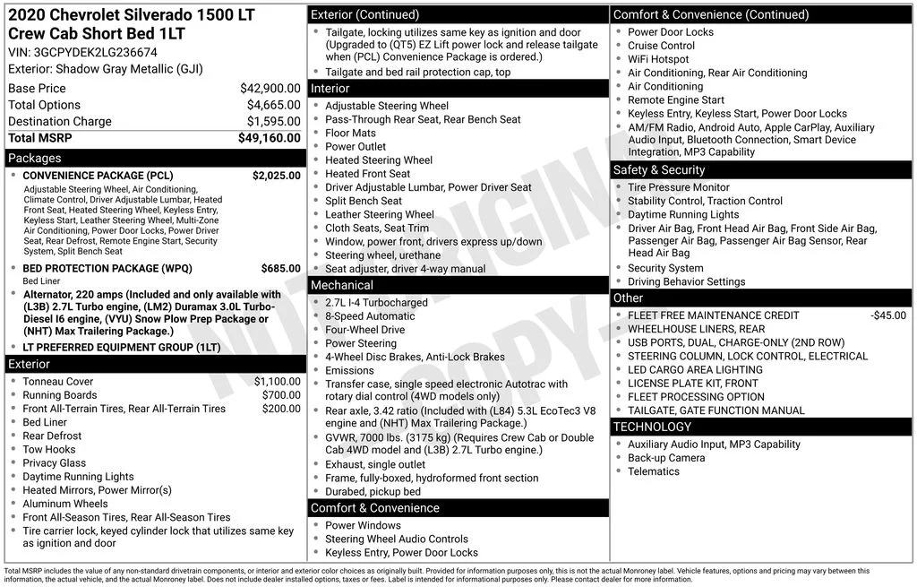 Used 2020 Gray Chevrolet LT image 16