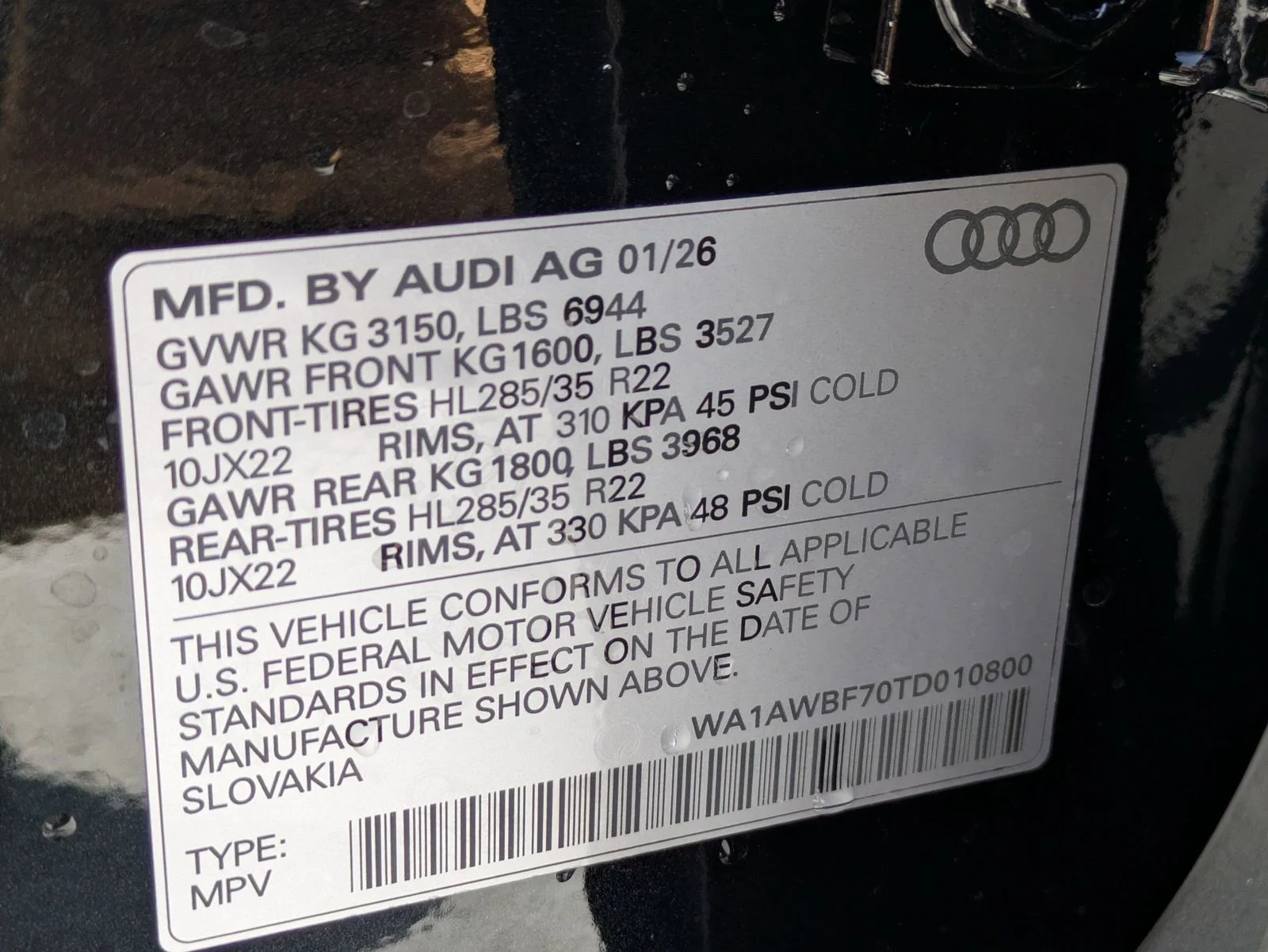 New 2026 Black Audi Premium Plus image 17