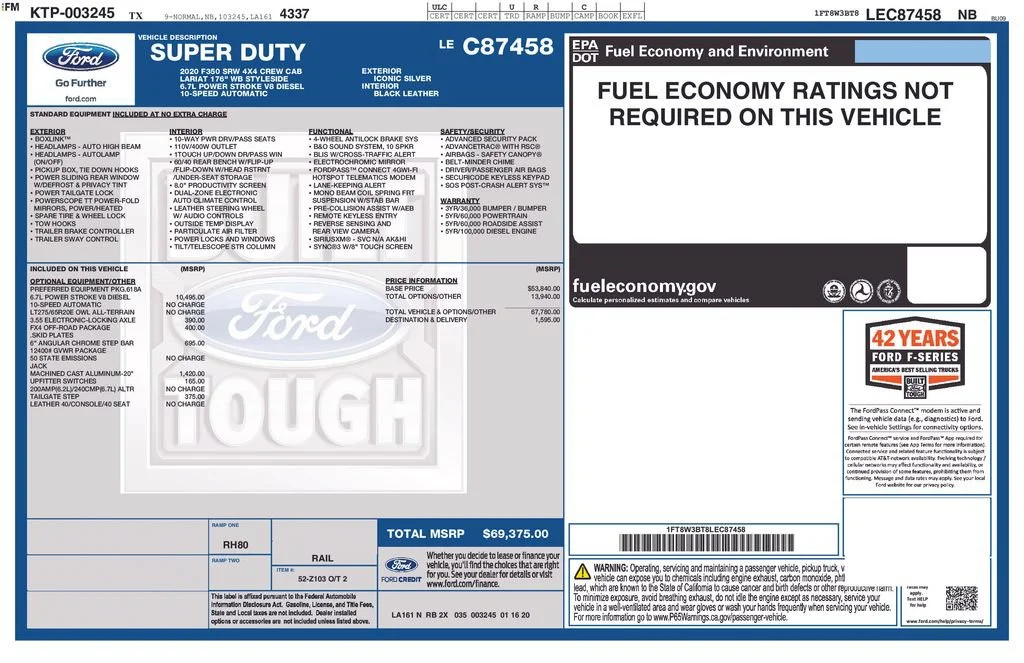 Used 2020 Silver Ford Lariat image 40