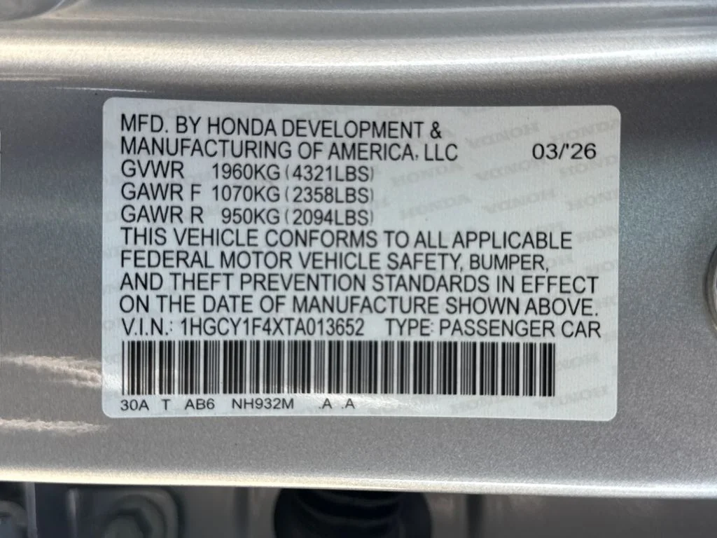 Used 2026 Solar Silver Metallic Honda SE image 30