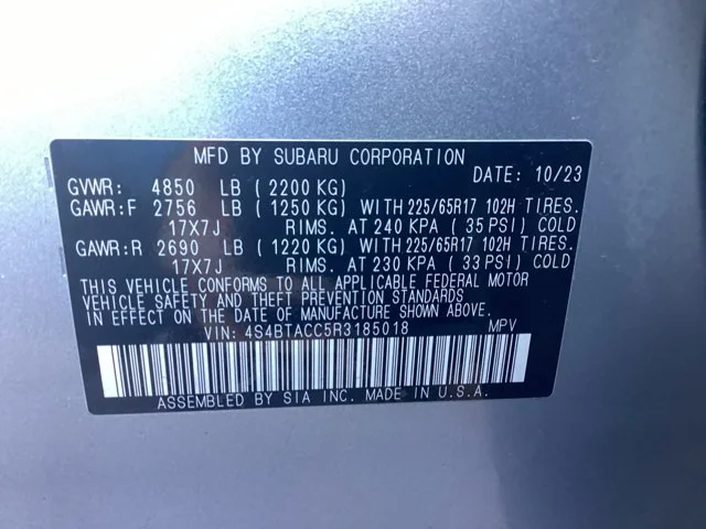 Certified Used 2024 Ice Silver Metallic Subaru Premium image 16