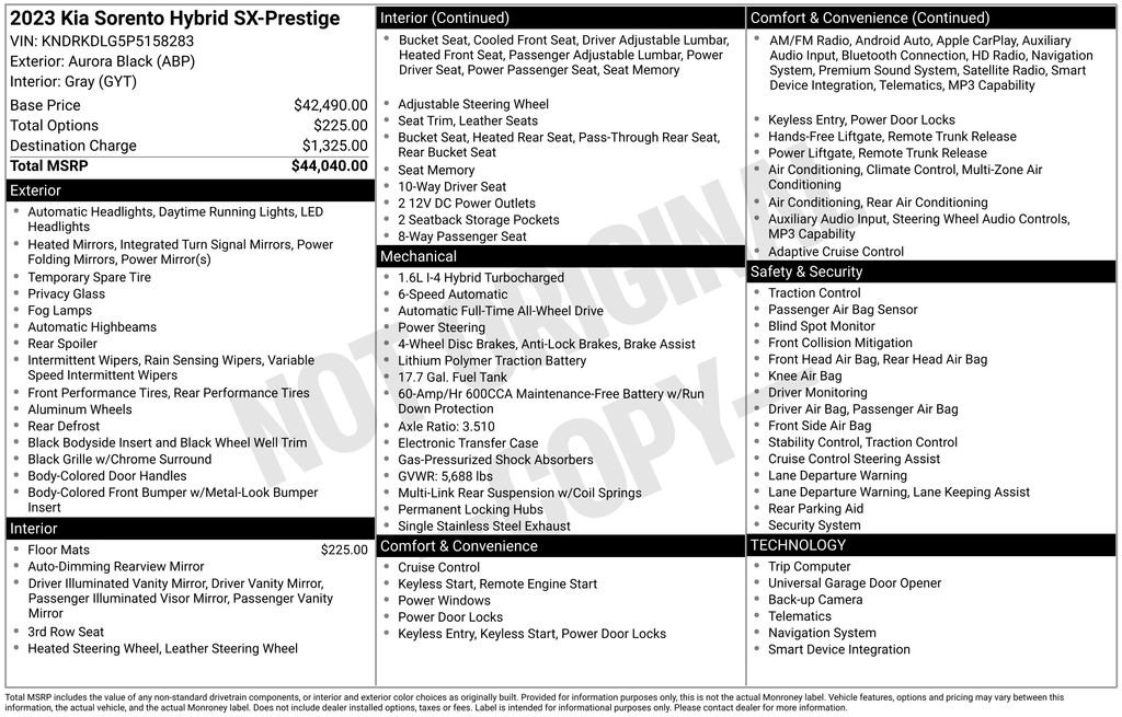 Used 2023 Black Kia SX Prestige image 21