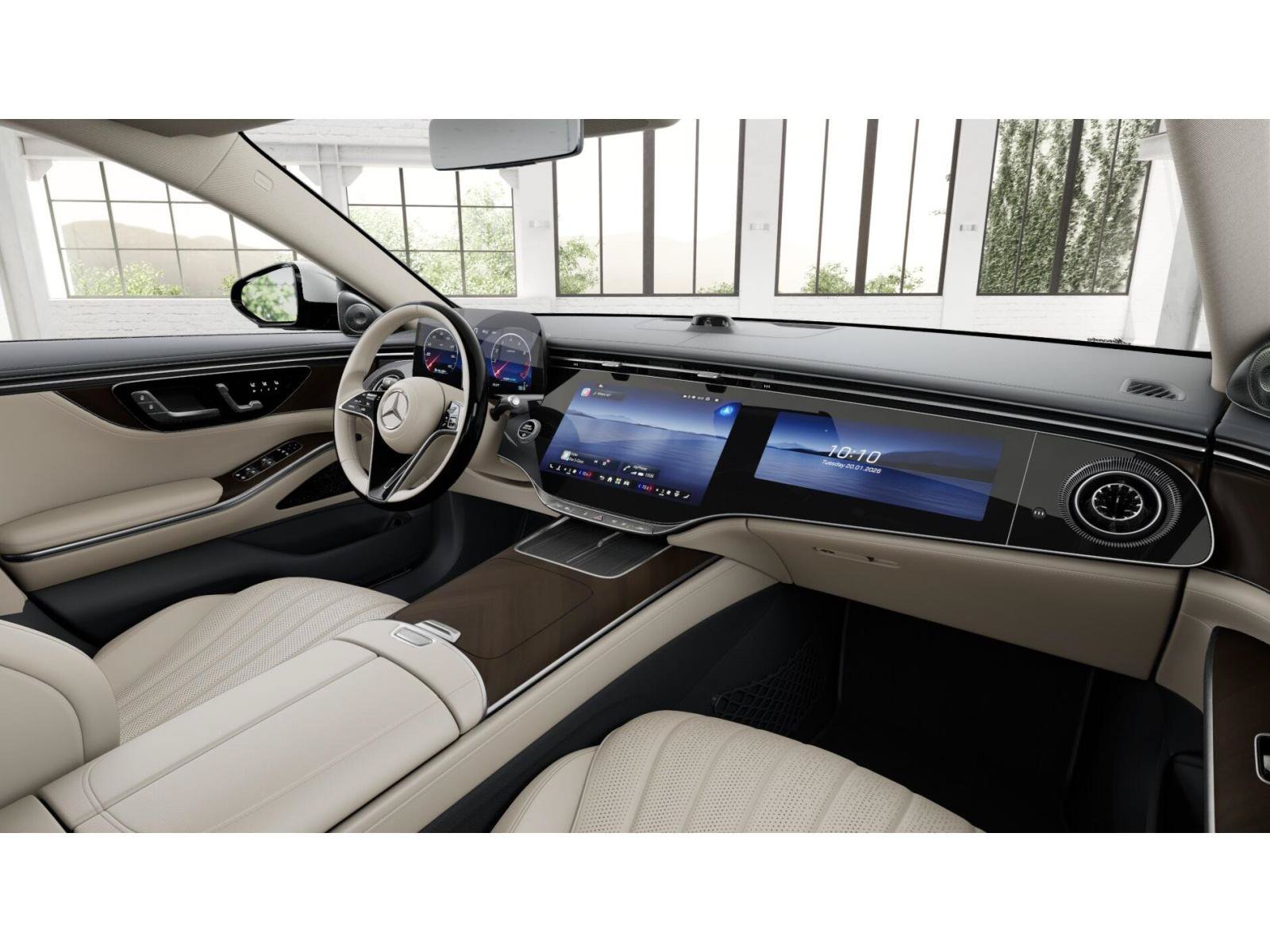 New 2027 MANUFAKTUR Moonlight White Metallic Mercedes-Benz S 500 4MATIC® Sedan image 6
