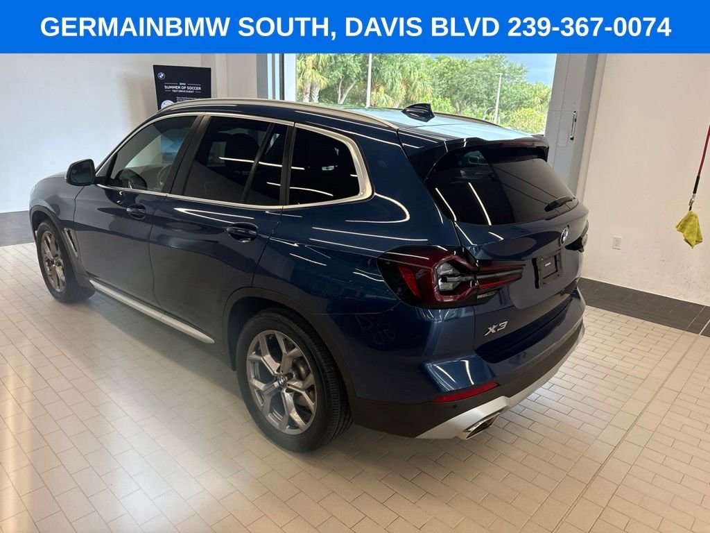Certified Used 2022 Blue Metallic BMW sDrive30i image 3