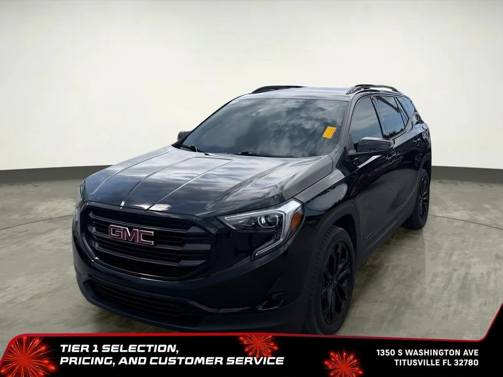 Used 2021 EBONY TWILIGHT METALLIC GMC SLT image 27