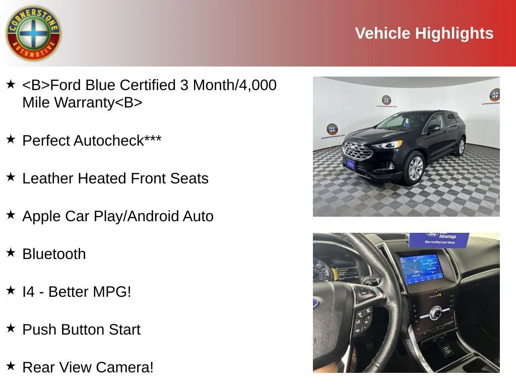 Used 2020 Ford Edge Titanium with VIN 2FMPK4K96LBA61069 for sale in Elk River, Minnesota