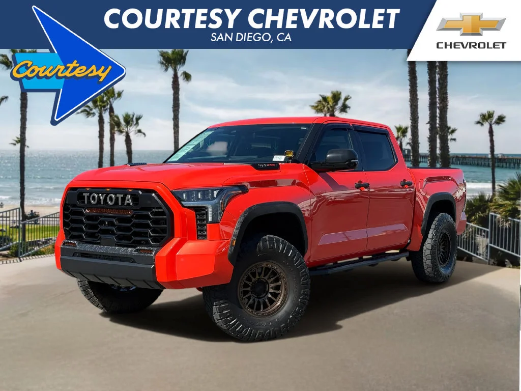 Used 2022 Orange Toyota TRD Pro Hybrid image 1