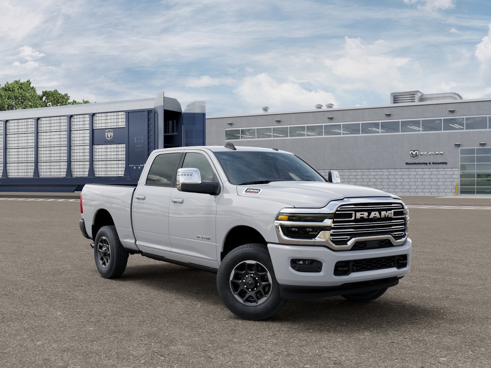 New 2026 Bright White Clear-Coat Exterior Paint RAM Laramie image 3